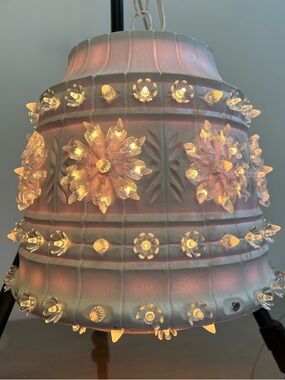 Vtg 70's Lawnware Large #2310 Hanging Swag Light Works! Patio Camper Christmas!